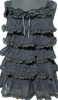 PINK HOUSE JAPAN. Black Frill Tiered Sleeveless Cut and Sew Top