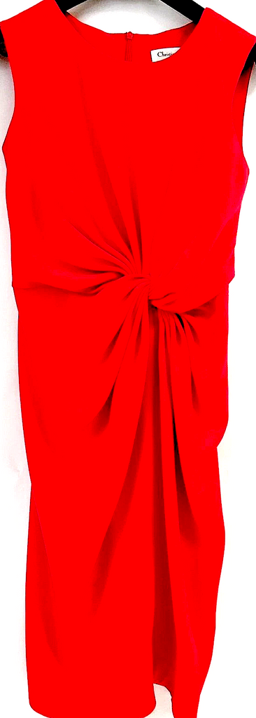 christian dior red dress Christian Dior Paris. Vintage Red Silk Blend Dress