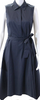 Lafayette 148 New York,   Dark Blue Sleeveless Midi Length Shirt Dress