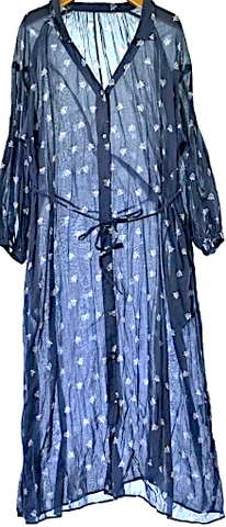 Comme des Garçons Comme des Garçons Japan. Black Semi Sheer 3/4 Sleeve Collection Dress