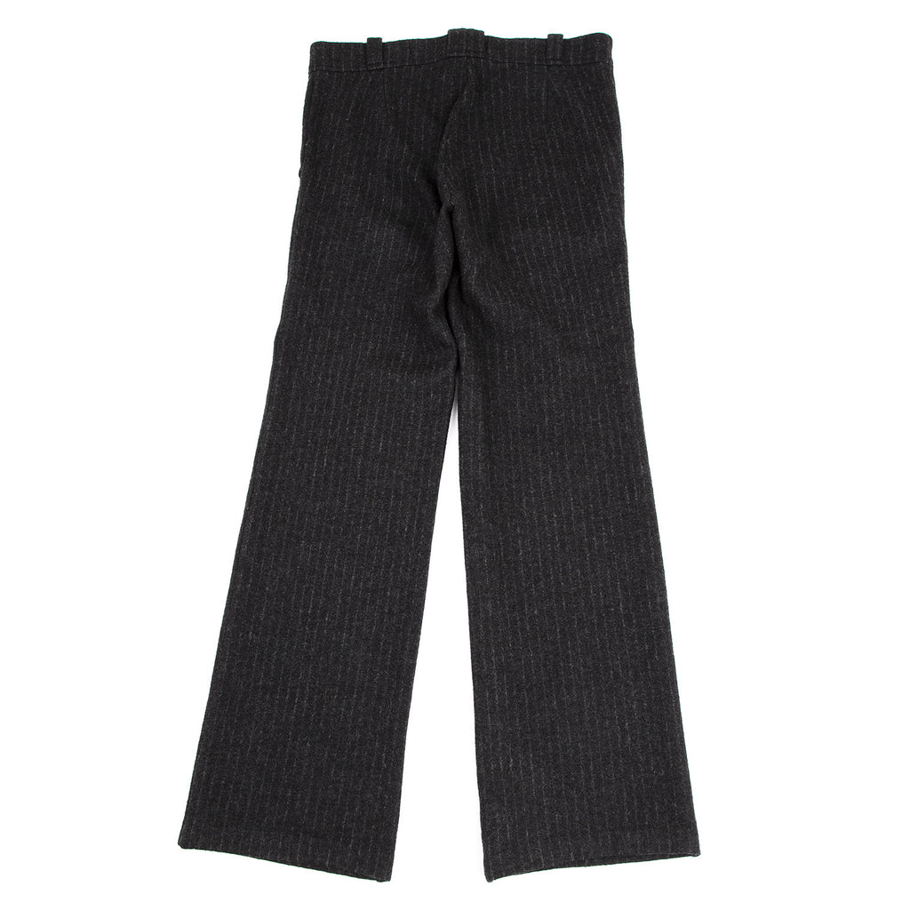 ISSEY MIYAKE JAPAN. Zucca. Charcoal Color Wool Pin Stripe Knit Pants