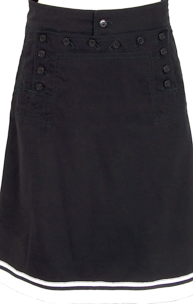 COMME des GARCONS JAPAN. TRICOT. Navy Cotton Sailor Skirt