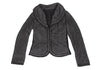 HIROKO KOSHINO  HIROKO BIS JAPAN. Piping Stitched Black Shawl-collar Jacket
