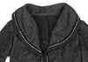 HIROKO KOSHINO  HIROKO BIS JAPAN. Piping Stitched Black Shawl-collar Jacket