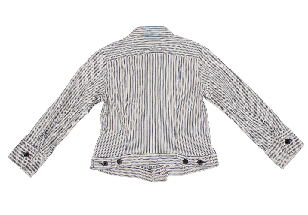 45rpm 45R JAPAN.  Ivory Striped Stretch Jacket