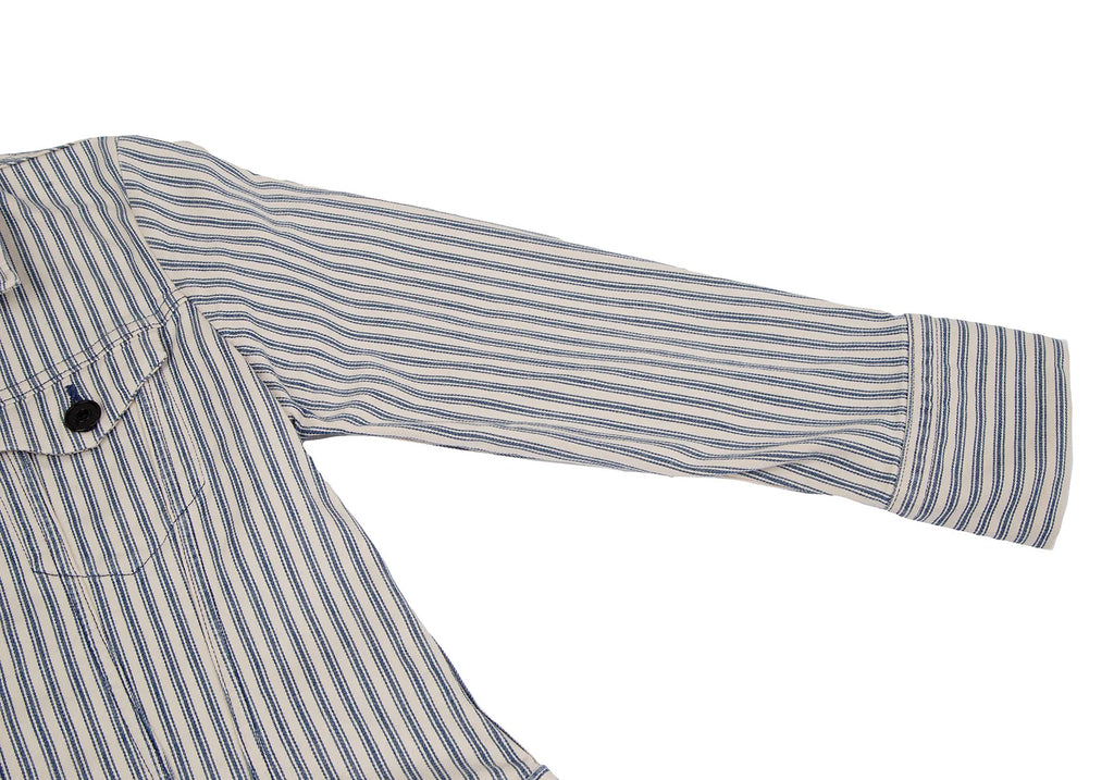45rpm 45R JAPAN.  Ivory Striped Stretch Jacket