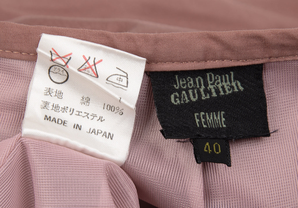 Jean-Paul GAULTIER Paris. FEMME. Pink Cotton Gathered Skirt