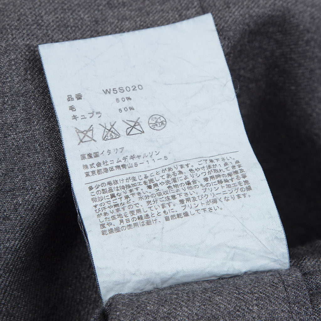 COMME des GARCONS COMME des GARCONS JAPAN. Hem Velor Line Grey Pleats Skirt