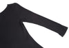 YOHJI YAMAMOTO JAPAN. MICHIKO by Y’s Rayon Wool Stretched Asymmetry Black Dress
