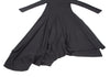 YOHJI YAMAMOTO JAPAN. MICHIKO by Y’s Rayon Wool Stretched Asymmetry Black Dress