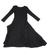 YOHJI YAMAMOTO JAPAN. MICHIKO by Y’s Rayon Wool Stretched Asymmetry Black Dress