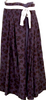 COMME des GARCONS JAPAN. TRICOT. Wool Dyed Purple Floral Wrap Skirt
