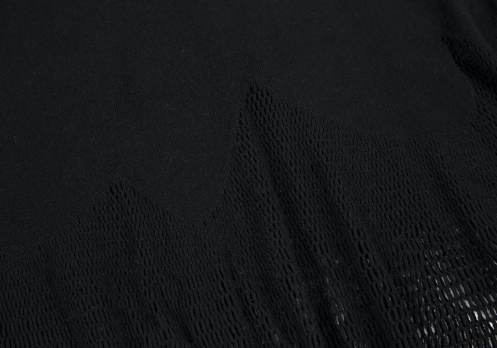 Issey Miyake Japan. A-POC. Black Cutting Mesh Fringe Skirt