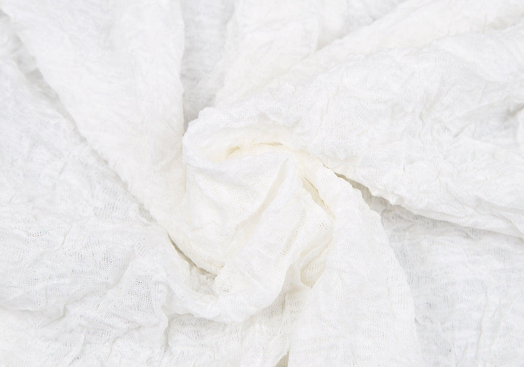 ISSEY MIYAKE JAPAN. PERMANENTE Wrinkle Pleats White Blouse
