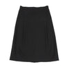 COMME des GARCONS JAPAN. TRICOT. Wool Black Gabardine Tuck & Dart Design Skirt