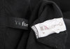 YOHJI YAMAMOTO JAPAN. Y's for living Black Cotton Stripe Woven Short Sleeve Keyhole Back Accent Dress