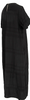 YOHJI YAMAMOTO JAPAN. Y's for living Black Cotton Stripe Woven Short Sleeve Keyhole Back Accent Dress