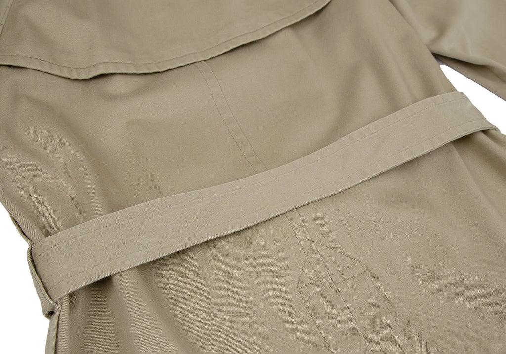 COMME des GARCONS JAPAN. TRICOT. Beige Cotton Long Trench Coat