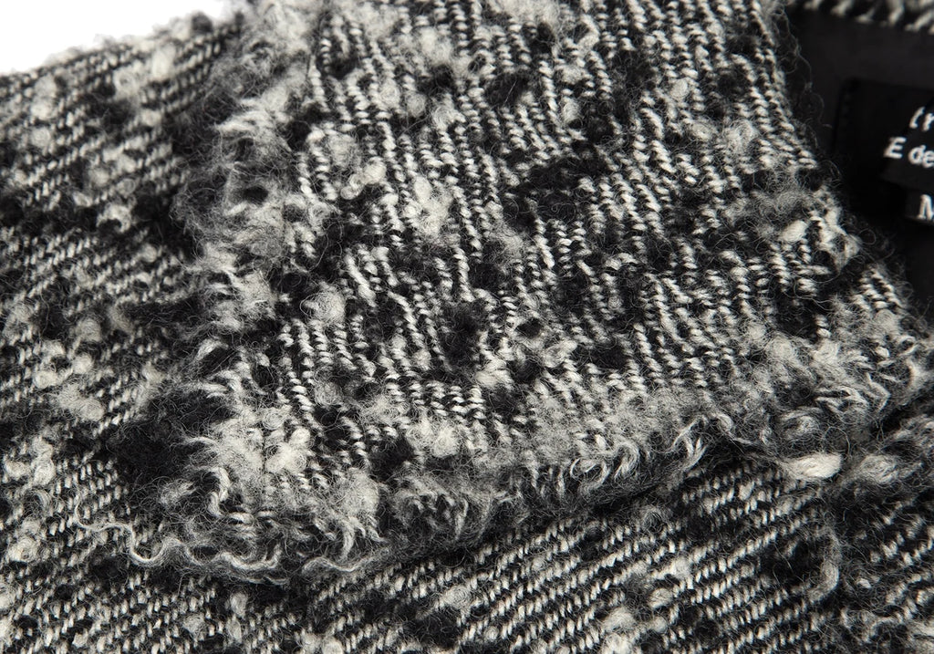 COMME des GARCONS JAPAN. TRICOT. Nep Melange Black, White Tweed Coat