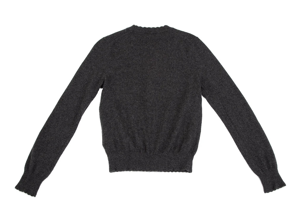 COMME des GARCONS JAPAN. robe de chambre Charcoal Cashmere Knit Cardigan