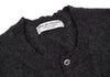COMME des GARCONS JAPAN. robe de chambre Charcoal Cashmere Knit Cardigan