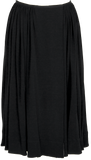 Prada Italy. Nylon Blend Black Gather Wrap Skirt