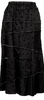 COMME des GARCONS JAPAN. TRICOT. Black Flocked Dot Switching Design Skirt