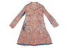 COMME des GARCONS JAPAN. Paisley Printed Silk Shirt Dress Multi-Color