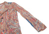 COMME des GARCONS JAPAN. Paisley Printed Silk Shirt Dress Multi-Color