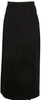ISSEY MIYAKE JAPAN. HaaT. Black Wool Curve Switching Skirt