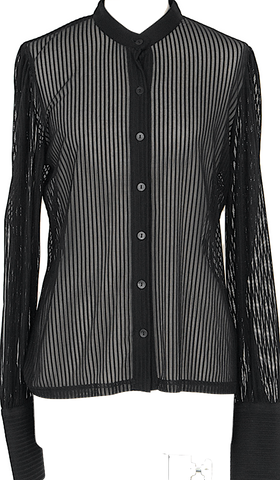 Helmut Lang NY. Black Polymaide Blend Notched Lapel Asymmetrical Zip Motorcycle Jacket