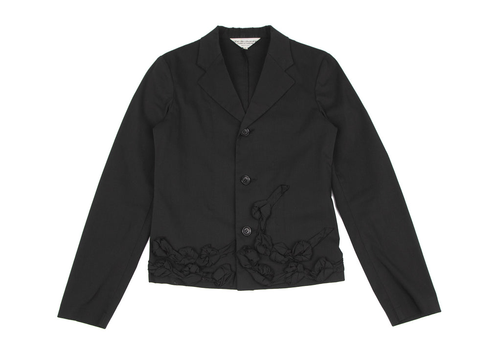 COMME des GARCONS JAPAN. robe de chambre. Black Raglan Sleeve Semi-Sheer Jacket