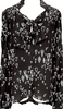 DIESEL (Glenn Martens) Black Printed Ribbon Pull over Blouse