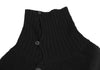 YOHJI YAMAMOTO JAPAN. Y's  RISMAT by Y's. Black Ribbed Knit Poncho Cardigan