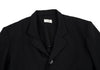 Yohji Yamamoto Japan. THE GINZA STORY COLLECTION. Black Wool Slit Design Jacket