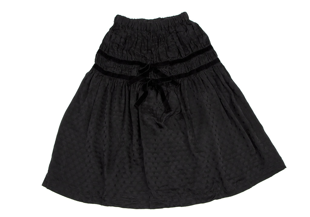 COMME des GARCONS JAPAN. Black Dot Jacquard Taping Silk