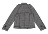 COMME des GARCONS Japan. TRICOT. Black, White Glen Check Trench Knit Jacket