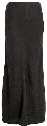 Leilian Japan. Black, Beige Patterned Pleats Poly Skirt