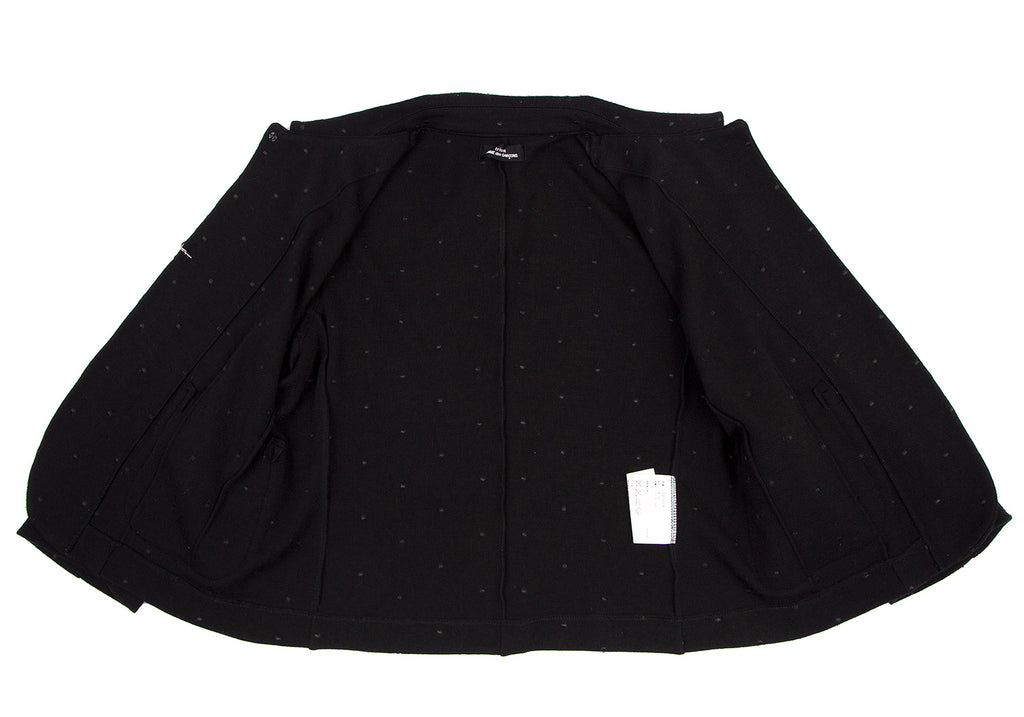 COMME des GARCONS JAPAN. TRICOT.Black Dot Embroidery Wool Knit Jacket Black