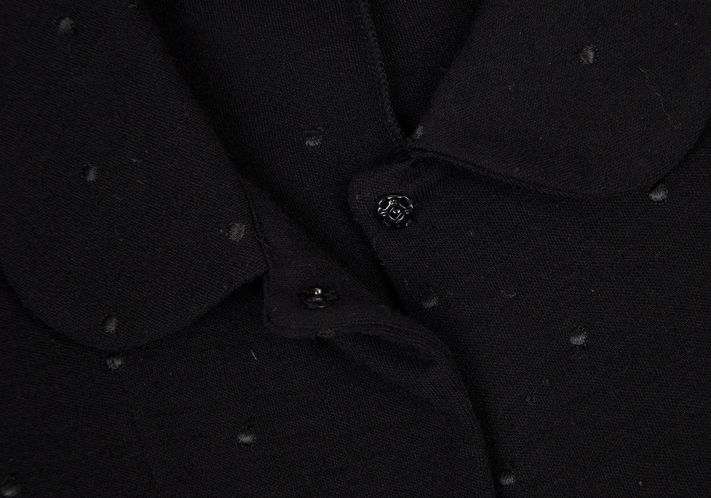 COMME des GARCONS JAPAN. TRICOT.Black Dot Embroidery Wool Knit Jacket Black