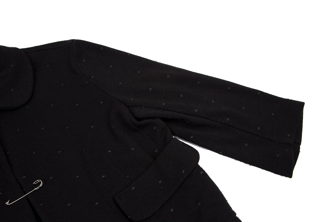 COMME des GARCONS JAPAN. TRICOT.Black Dot Embroidery Wool Knit Jacket Black