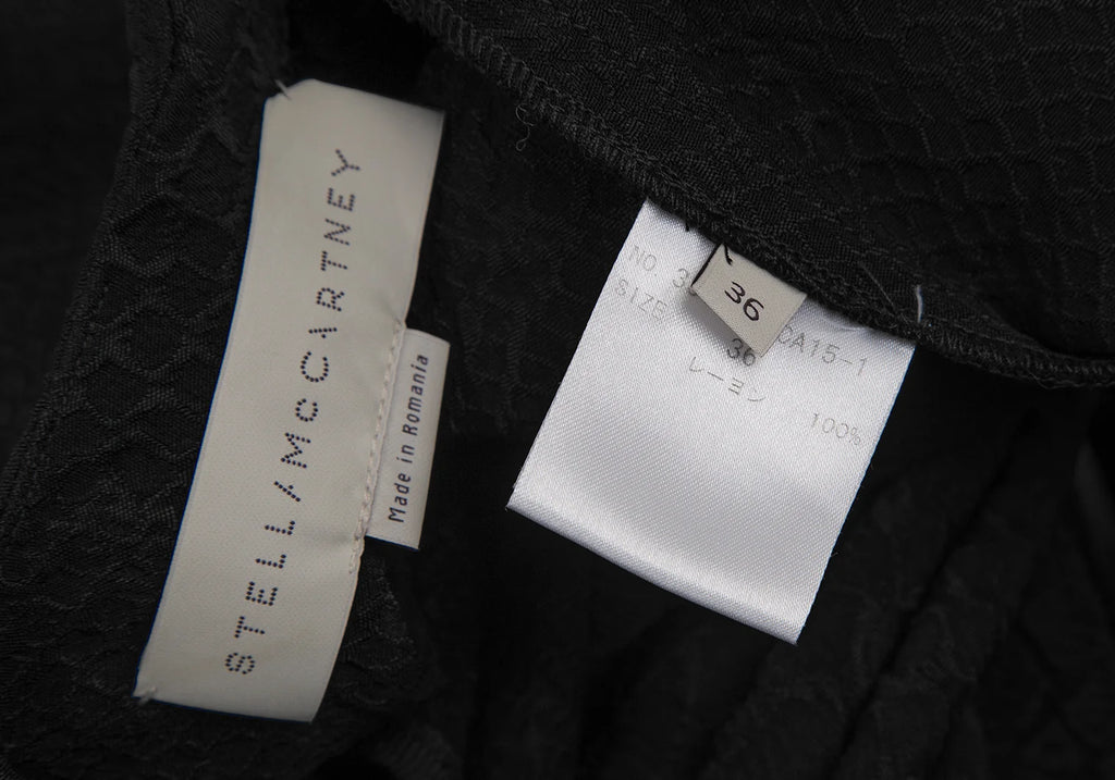 Stella McCartney UK. Black Python Jacquard Layered Dress