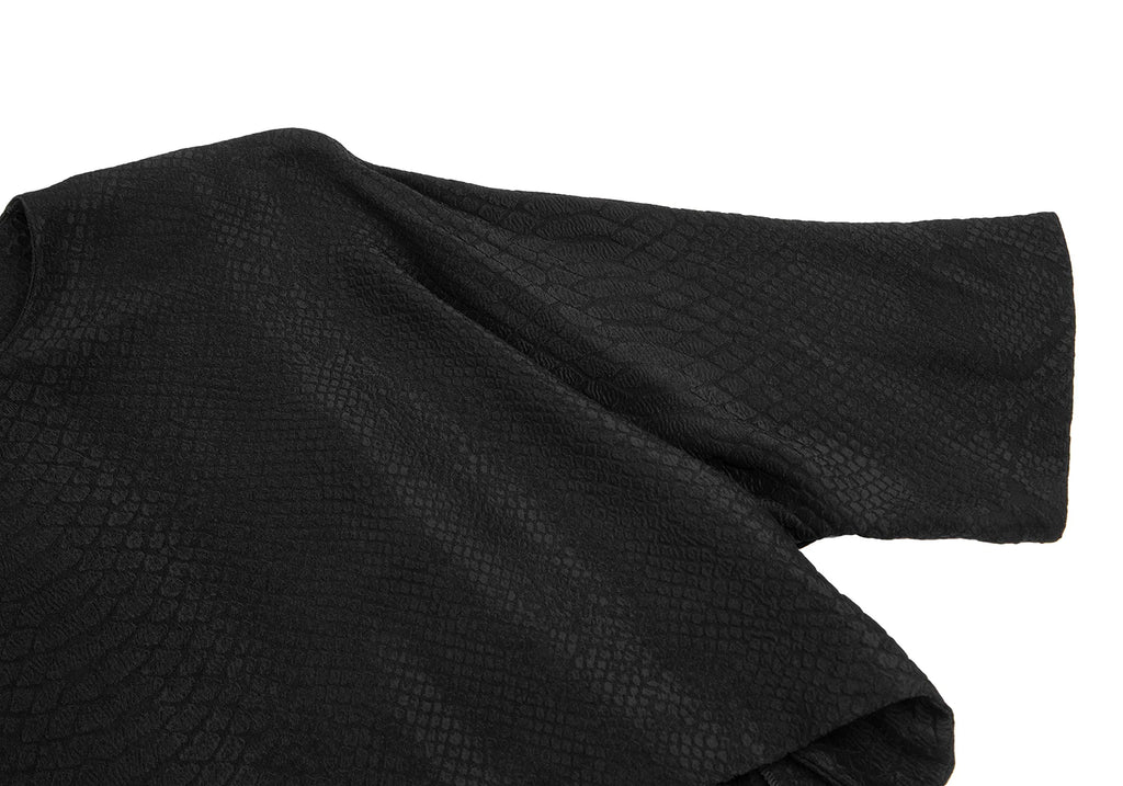 Stella McCartney UK. Black Python Jacquard Layered Dress