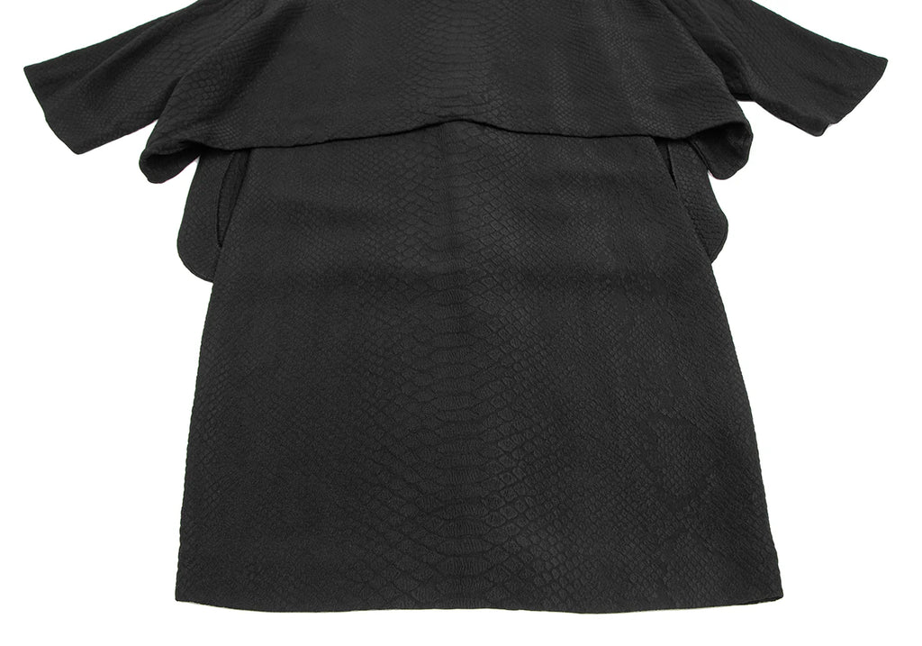 Stella McCartney UK. Black Python Jacquard Layered Dress