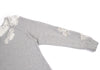 MIHARA YASUHIRO Japan.Denim Hem Grey Layered Distressed/Destroy Sweat Shirt