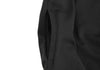 LIMI feu JAPAN. Black Slit Neck Wool Gabardine Dress