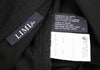 LIMI feu JAPAN. Black Slit Neck Wool Gabardine Dress