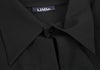 LIMI feu JAPAN. Black Slit Neck Wool Gabardine Dress