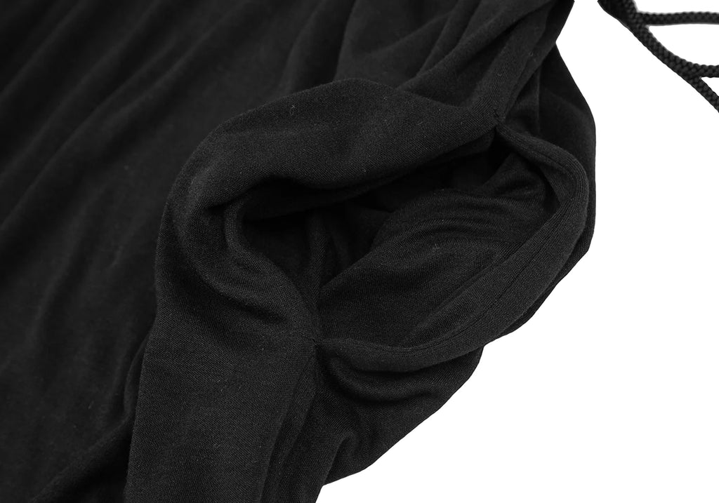 LIMI feu JAPAN. (yohji yamamoto) Black Ruched Gathered Sleeveless Dress