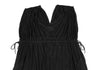 LIMI feu JAPAN. (yohji yamamoto) Black Ruched Gathered Sleeveless Dress